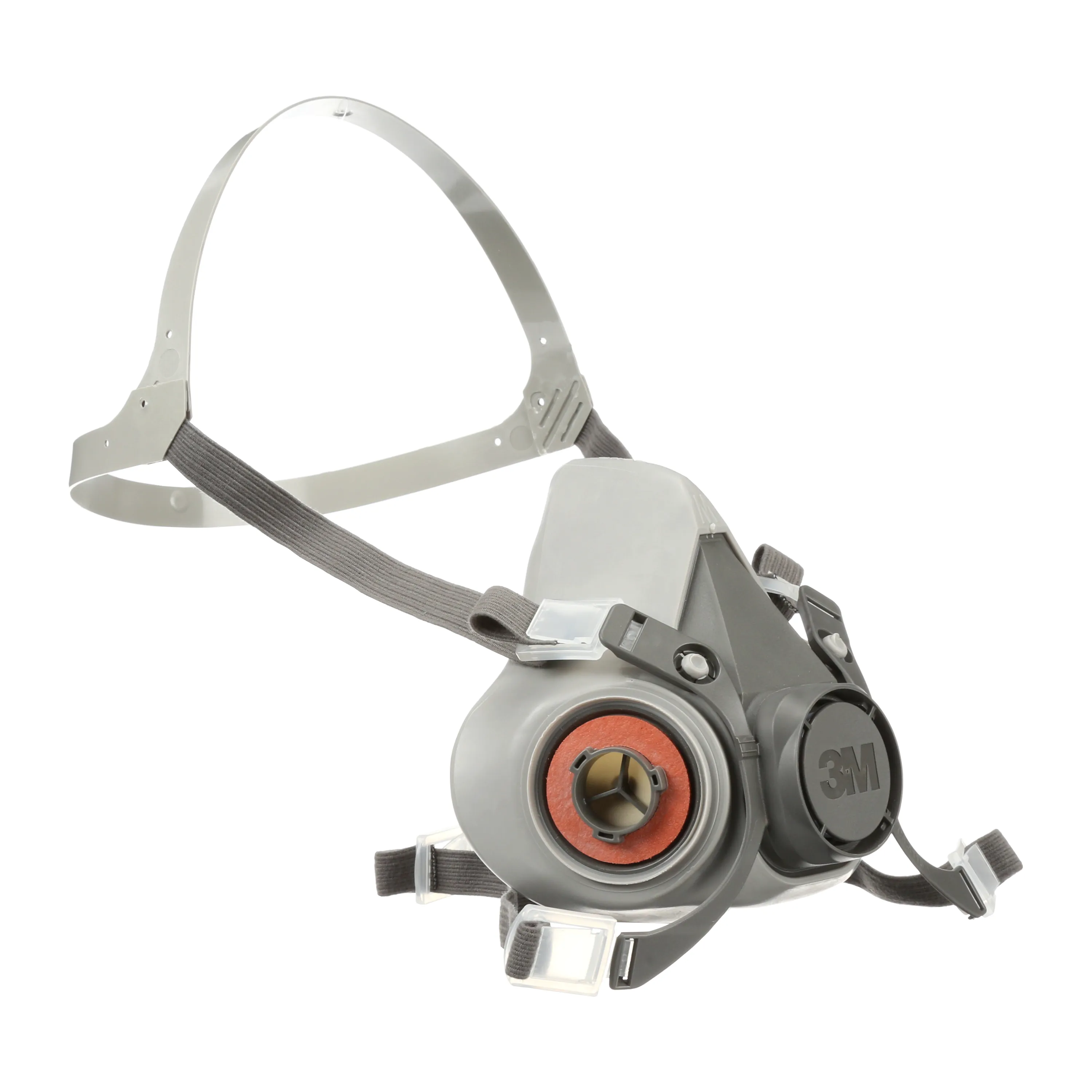 3M 6200 Half Face Reusable Respirator, Gray, Medium, 1 Each