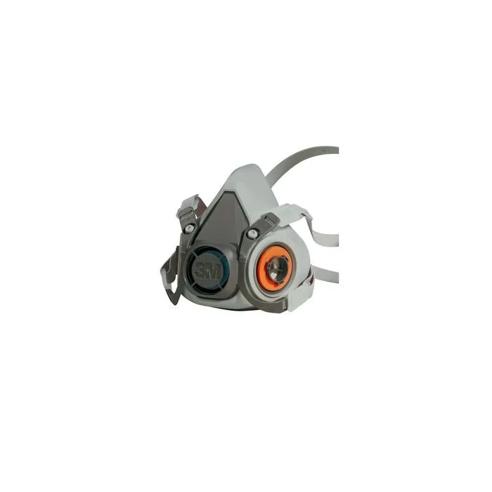 3M 6200 Half Face Reusable Respirator, Gray, Medium, 1 Each
