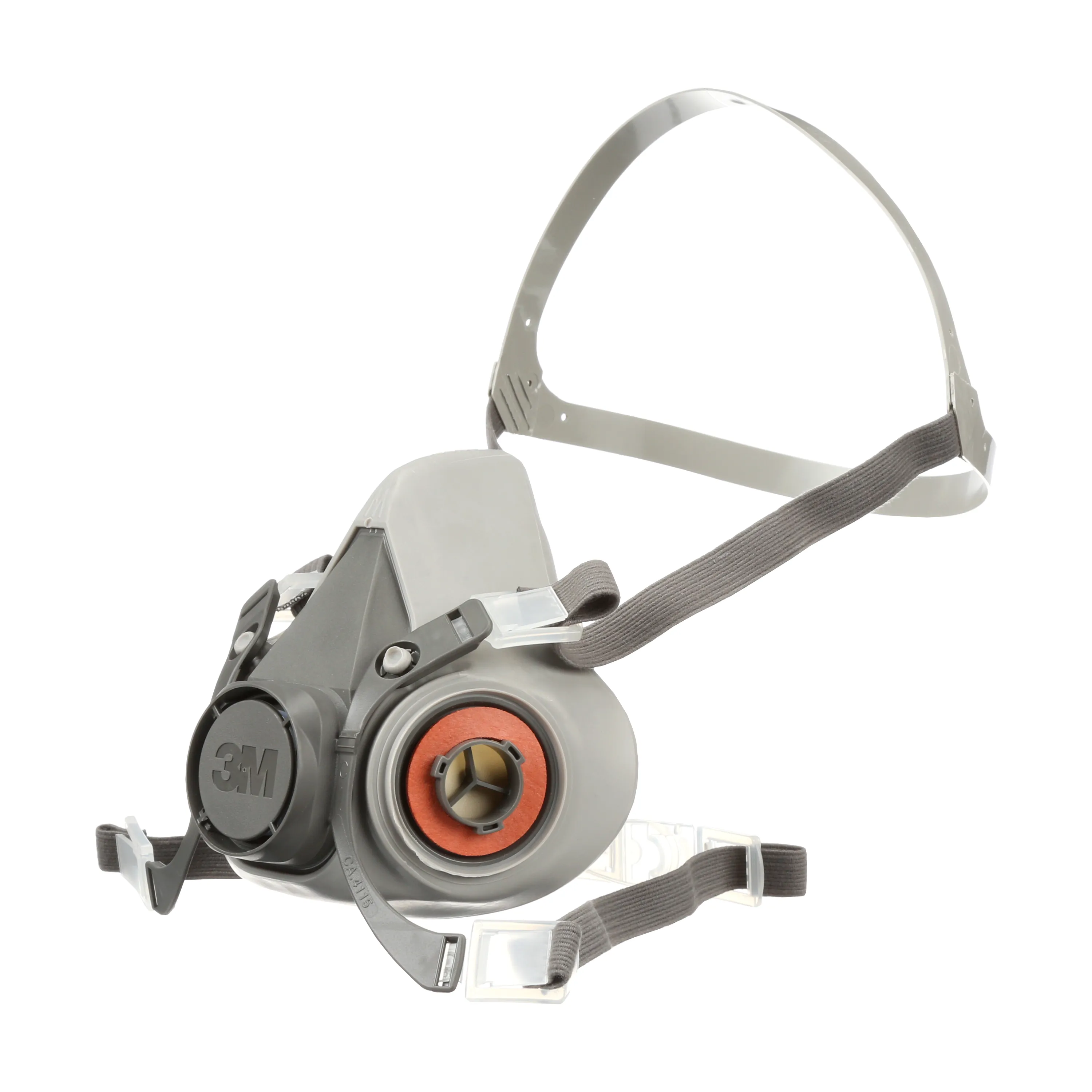 3M 6200 Half Face Reusable Respirator, Gray, Medium, 1 Each