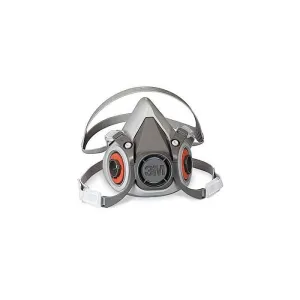 3M 6300 Half Face Reusable Respirator, Gray, Large, 1 Each