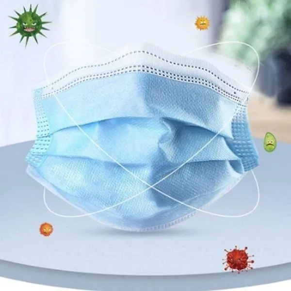 50x Disposable Surgical Face Mask | Dust Mouth Guard | 3 Ply | Air Purifying
