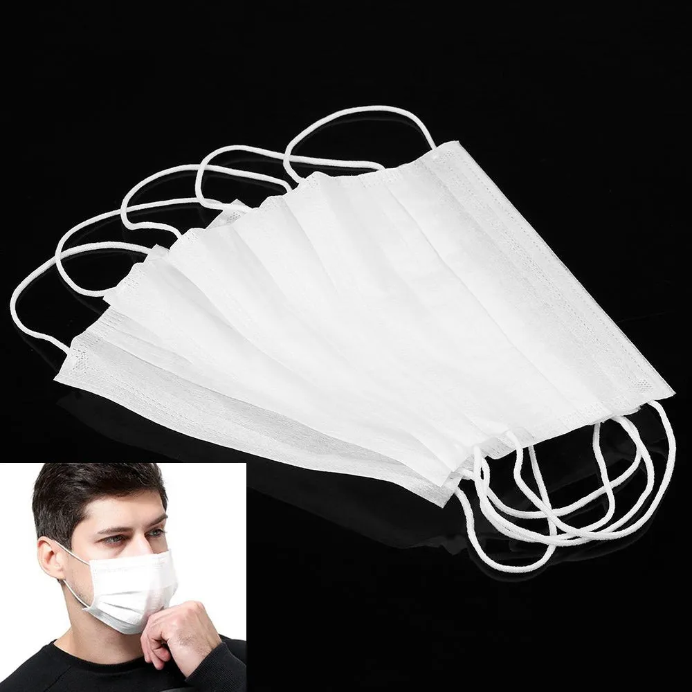 80 Disposable Face Mask Earloop Anti-Dust Mouth Cover Filter Medical Dental Nail