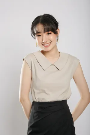 Aurinda Top in Khakis