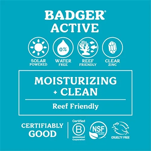Badger Sunscreen Lip Balm SPF 15, Organic Mineral Sunscreen SPF Lip Balm with Zinc Oxide, Reef Friendly, Broad Spectrum, Water Resistant, Unscented, 15 oz