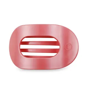 Calming Coral Round Flat Teletie Clip