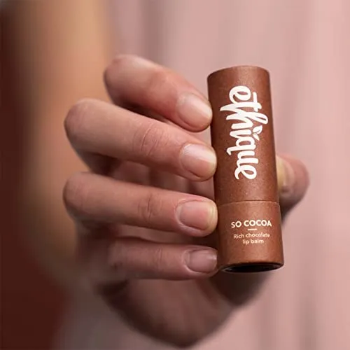 Ethique So Cocoa Nourishing Lip Balm - Plastic-Free, Vegan, Cruelty-Free, Eco-Friendly, 0.32 oz (Pack of 1)