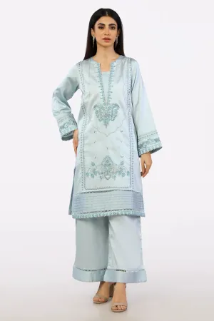Light Blue Embroidered 2PC