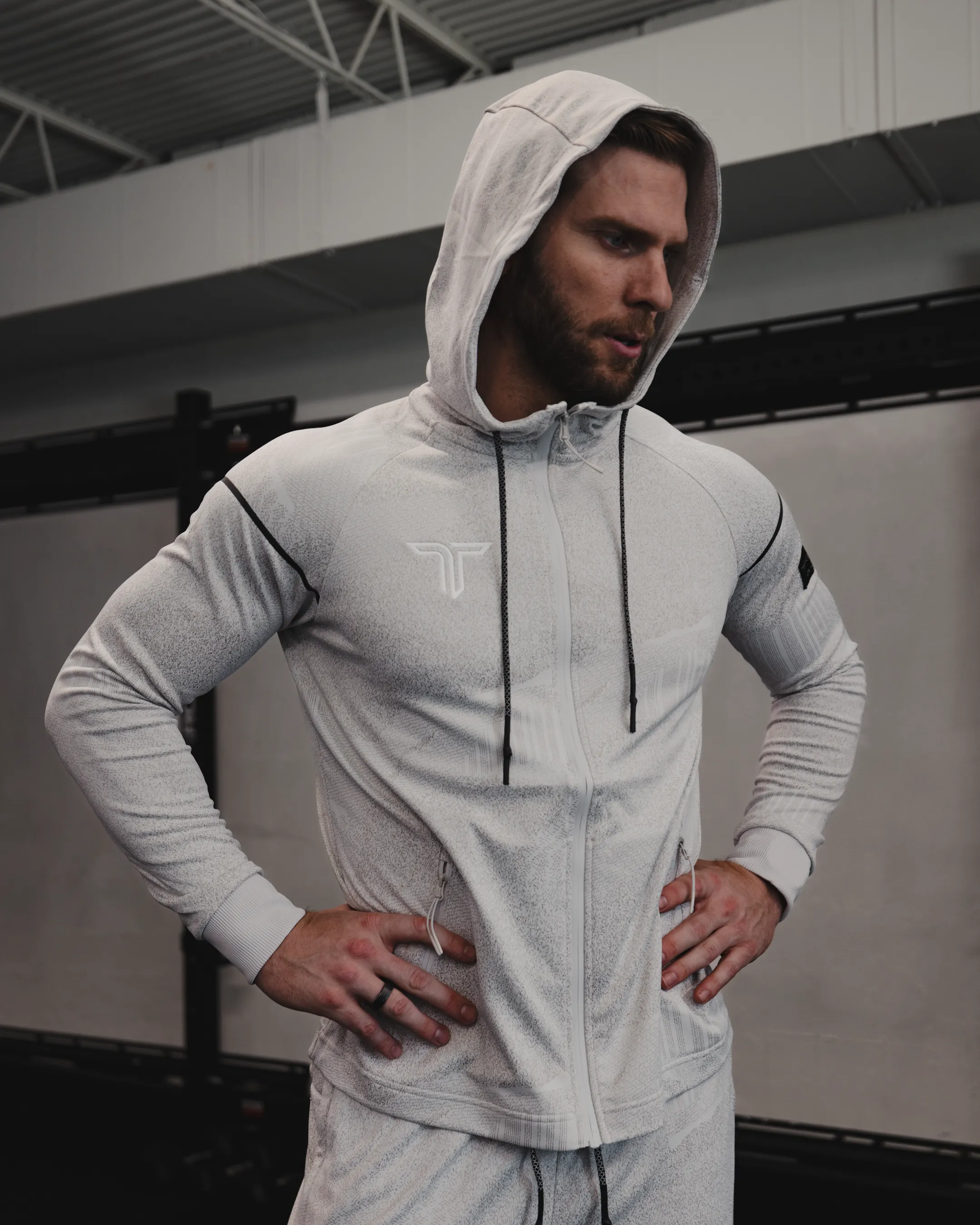 Night Vision Full Zip Hoodie - White