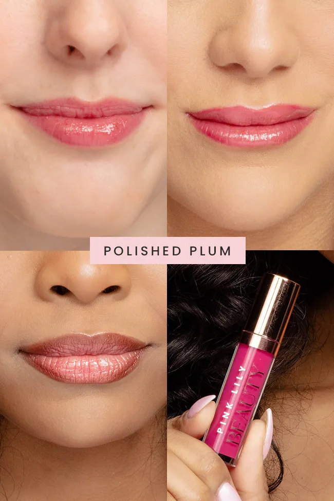 Pink Lily Beauty Blooming Gloss Tinted Lip Oil - Polished Plum FINAL SALE