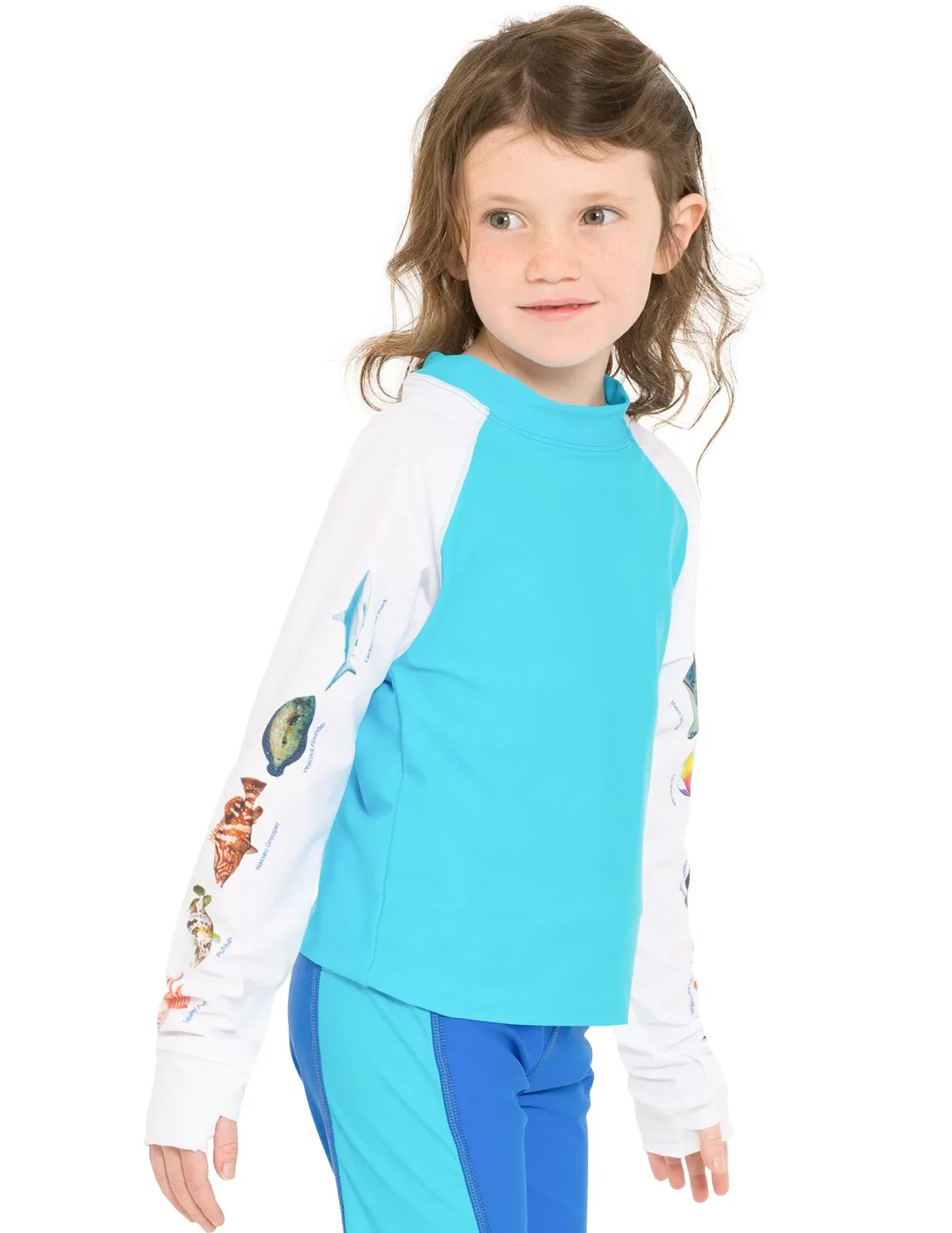 Snorkel Caribbean Fish ID Rash Guard - Fuchsia